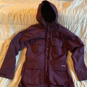 Woolrich burgundy raincoat